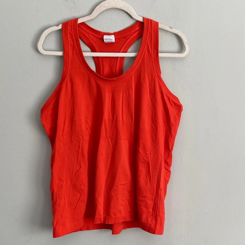 Athleta Women’s Orange Racerback Athletic Tank Top Size 1X - Picture 1 of 6
